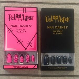 2, NIB medium length, pointy shape, press on nails by Red Aspen.